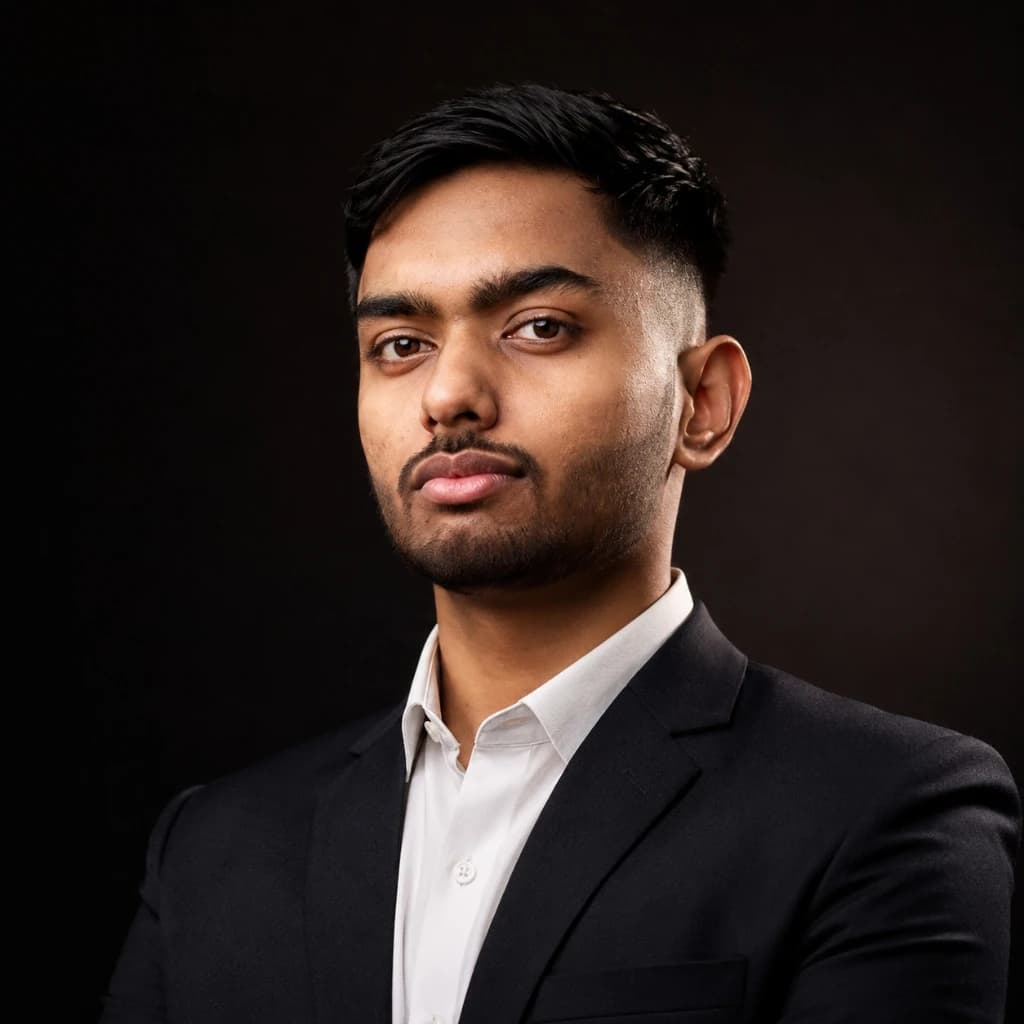 Professional studio portrait of Jayesh Lomate
